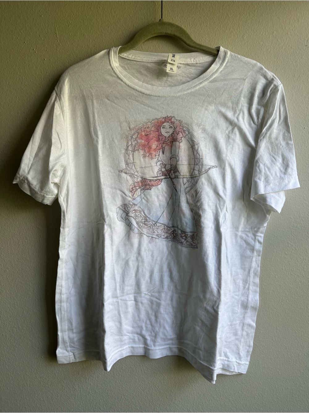 White Graphic Crewneck T-Shirt - Merida Brave
